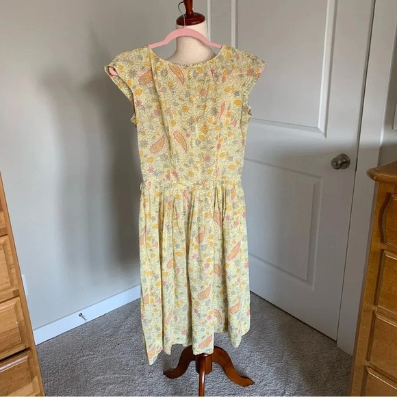 rockabilly Dresses & Skirts - 1950s VINTAGE Sheer Voile ROCKABILLY Fit & Flare Dress